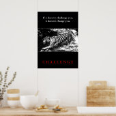 ワイルドタイガーやる気を起こさせるチャレンジ引用文 ポスター (キッチン)