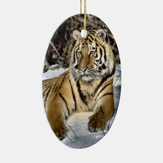 ワイルドタイガーアートクリスマスオーナメント セラミックオーナメント (右)