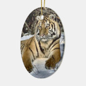 ワイルドタイガーアートクリスマスオーナメント セラミックオーナメント (左)