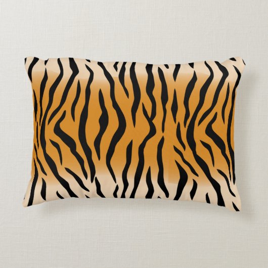 ワイルドタイガースキンパターンアクセント枕 アクセントクッション (裏面)