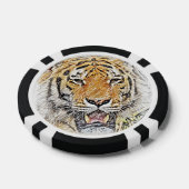 ワイルドタイガースケッチ – サファリテーマ ポーカーチップ (シングル)