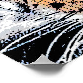 ワイルドタイガーポートレートグラフィックプレススタイル ポスター (角)