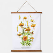 ワイルドタイガーリリーフローラ植物芸術 吊り下げ型タペストリー (正面)