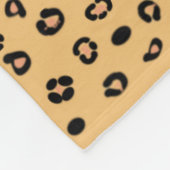 ワイルドタイガー顔オンタイガースキンパターン フリースブランケット (角)