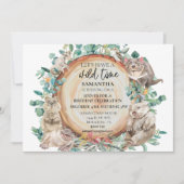 ワイルドタイムキュートオーストラリア動物誕生日 招待状 (正面)