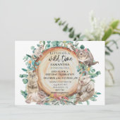 ワイルドタイム キュート オーストラリアの動物達 お誕生日 招待状 (スタンド正面)