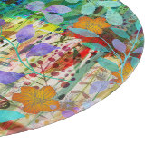 ワイルドタンジェリン – 自然インスパイアフローラアート –  カッティングボード (角)