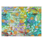 ワイルドタンジェリン – 自然インスパイアフローラアート –  テーブルクロス (正面(横))