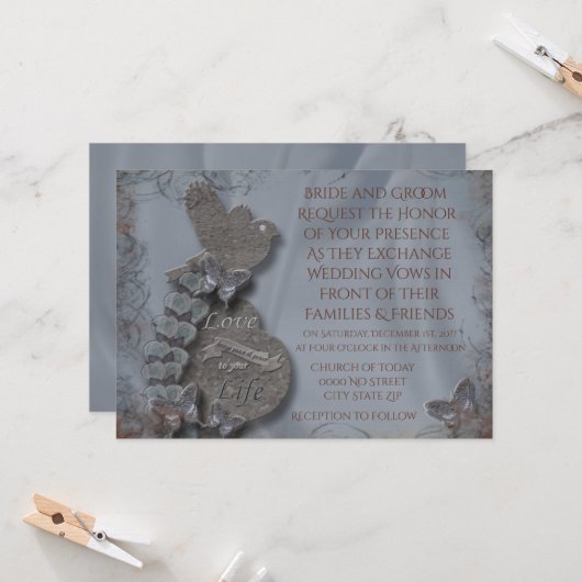 ワイルドタンドラ結婚式招待状 招待状 (正面/裏面インサイチュ)