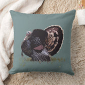 ワイルドターキーウォーターカラープリント クッション (ブランケット)