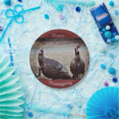 ワイルドターキーズ感謝祭紙プレート ペーパープレート (パーティー)