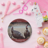 ワイルドターキーズ感謝祭紙プレート ペーパープレート (パーティー)