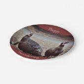 ワイルドターキーズ感謝祭紙プレート ペーパープレート (アングル)