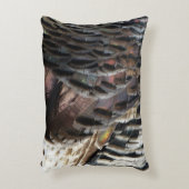 ワイルドターキーフェザーI抽象芸術自然デザイン アクセントクッション (正面(垂直))