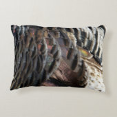 ワイルドターキーフェザーI抽象芸術自然デザイン アクセントクッション (裏面)