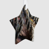 ワイルドターキーフェザーI抽象芸術自然デザイン オーナメント (正面)