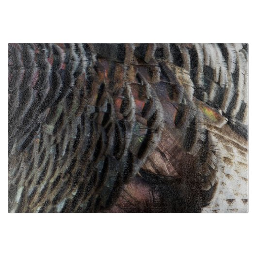 ワイルドターキーフェザーI抽象芸術自然デザイン カッティングボード (正面)