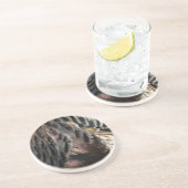 ワイルドターキーフェザーI抽象芸術自然デザイン コースター (側面)