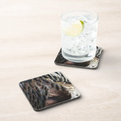 ワイルドターキーフェザーI抽象芸術自然デザイン コースター (右側)