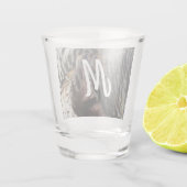 ワイルドターキーフェザーI抽象芸術自然デザイン ショットグラス (裏面)