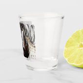 ワイルドターキーフェザーI抽象芸術自然デザイン ショットグラス (右)