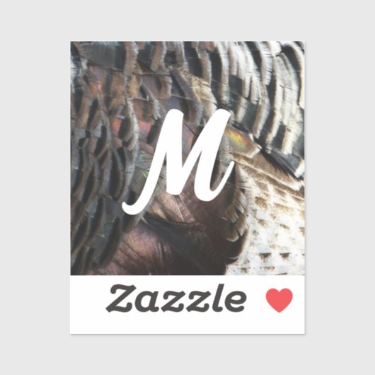 ワイルドターキーフェザーI抽象芸術自然デザイン シール (シート)