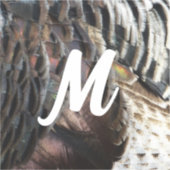 ワイルドターキーフェザーI抽象芸術自然デザイン シール (正面)