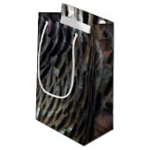 ワイルドターキーフェザーI抽象芸術自然デザイン スモールペーパーバッグ (裏面アングル)