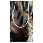 ワイルドターキーフェザーI抽象芸術自然デザイン スモールペーパーバッグ (正面)