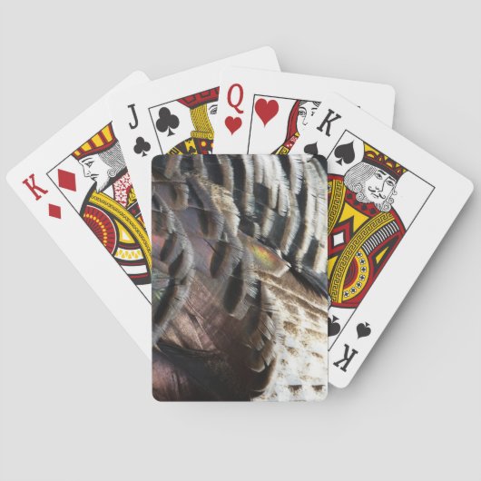 ワイルドターキーフェザーI抽象芸術自然デザイン トランプ (裏面)