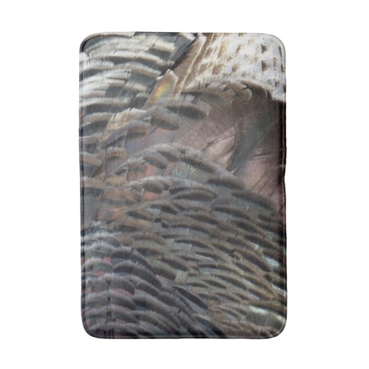 ワイルドターキーフェザーI抽象芸術自然デザイン バスマット (正面縦)