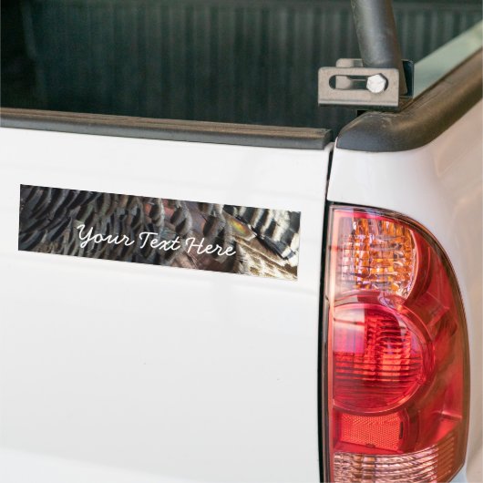 ワイルドターキーフェザーI抽象芸術自然デザイン バンパーステッカー (トラック上)