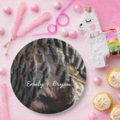 ワイルドターキーフェザーI抽象芸術自然デザイン ペーパープレート (パーティー)