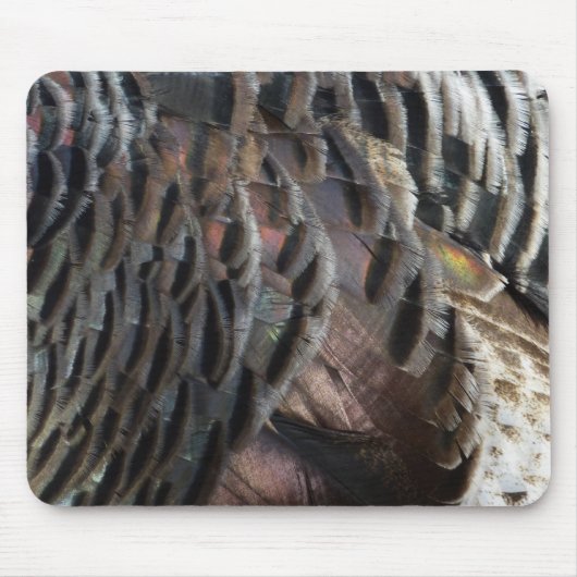 ワイルドターキーフェザーI抽象芸術自然デザイン マウスパッド (正面)