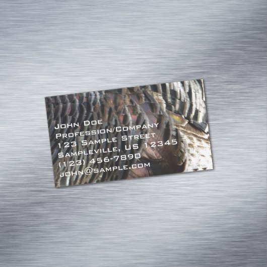 ワイルドターキーフェザーI抽象芸術自然デザイン マグネット名刺 (インサイチュ)