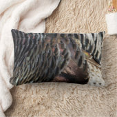 ワイルドターキーフェザーI抽象芸術自然デザイン ランバークッション (ブランケット)