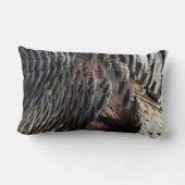 ワイルドターキーフェザーI抽象芸術自然デザイン ランバークッション (裏面)