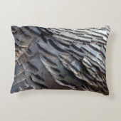 ワイルドターキーフェザーII抽象芸術自然デザイン アクセントクッション (裏面)