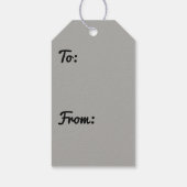 ワイルドターキーフェザーII抽象芸術自然デザイン ギフトタグ (裏面)