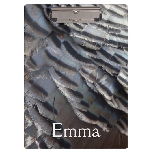 ワイルドターキーフェザーII抽象芸術自然デザイン クリップボード (正面)