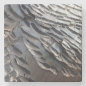 ワイルドターキーフェザーII抽象芸術自然デザイン ストーンコースター (正面)