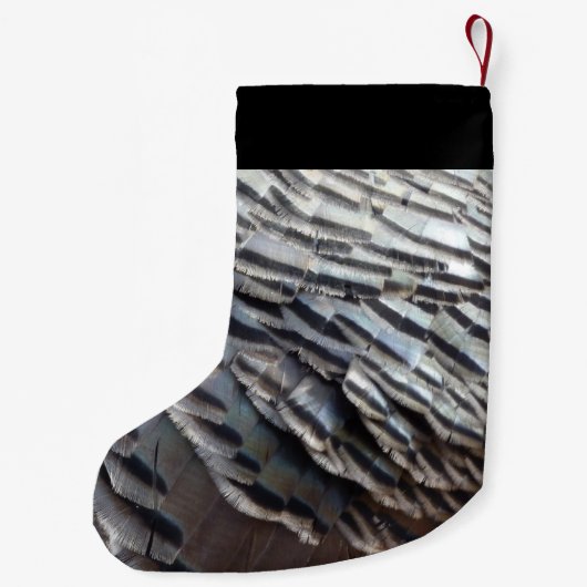 ワイルドターキーフェザーII抽象芸術自然デザイン スモールクリスマスストッキング (裏面)