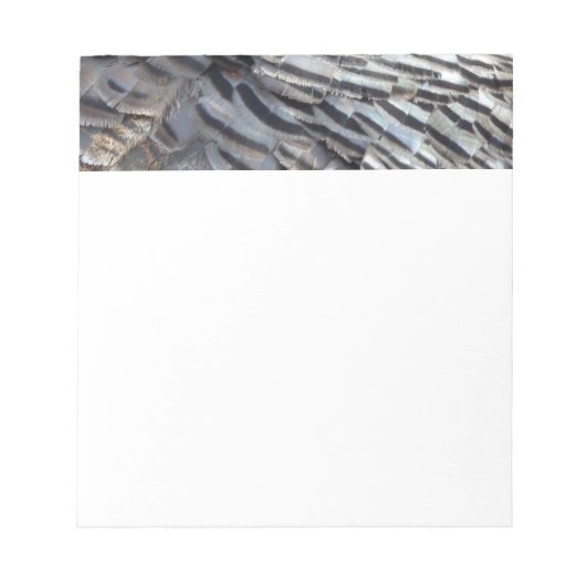 ワイルドターキーフェザーII抽象芸術自然デザイン ノートパッド (正面)