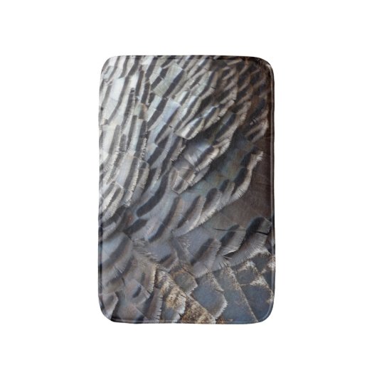 ワイルドターキーフェザーII抽象芸術自然デザイン バスマット (正面縦)