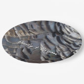 ワイルドターキーフェザーII抽象芸術自然デザイン ペーパープレート (アングル)