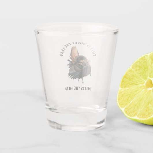ワイルドターキー狩りおもしろいスポーツアウトドア引用文 ショットグラス (裏面)