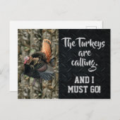 ワイルドターキー狩猟名言 カモ ポストカード (正面/裏面)