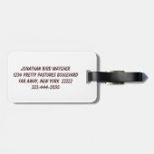 ワイルドターキー荷物タグ ラゲッジタグ (裏面横)