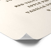 ワイルドターキー | 感謝祭の食事メニュー ポスター (角)