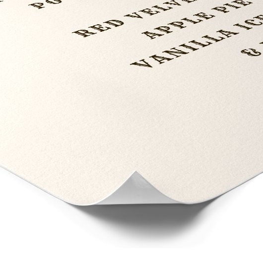 ワイルドターキー | 感謝祭の食事メニュー ポスター (角)